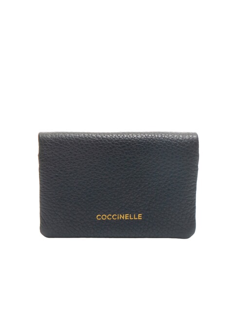 COCCINELLE SOFTY Porte-cartes en cuir martelé bleu nuit - Portefeuilles Femme