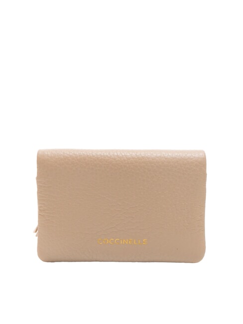COCCINELLE SOFTY Porte-cartes en cuir martelé rose poudré - Portefeuilles Femme