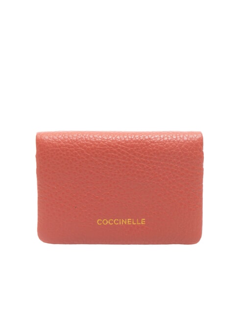 COCCINELLE SOFTY Porte-cartes en cuir martelé pot - Portefeuilles Femme