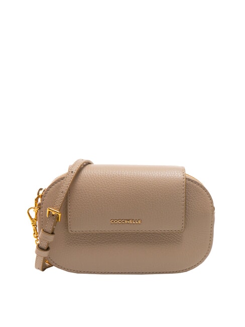 COCCINELLE FAINT Mini sac en cuir martelé rose poudré - Sacs pour Femme