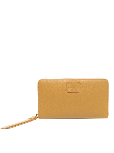 COCCINELLE VOILE Grand portefeuille en cuir avec fermeture éclair beige frais - Portefeuilles Femme