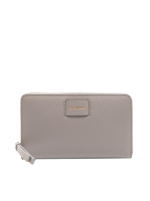 COCCINELLE VOILE Grand portefeuille en cuir avec fermeture éclair gris clair - Portefeuilles Femme