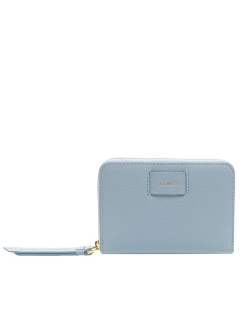 COCCINELLE VOILE Portefeuille en cuir à fermeture éclair de taille moyenne brume bleue - Portefeuilles Femme