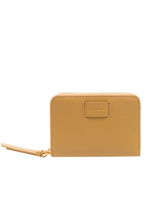COCCINELLE VOILE Portefeuille en cuir à fermeture éclair de taille moyenne beige frais - Portefeuilles Femme