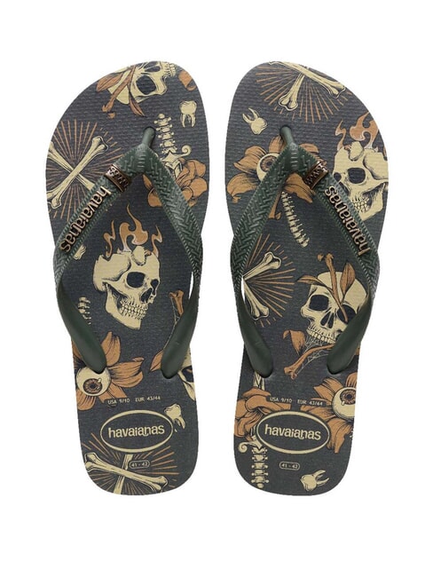 HAVAIANAS TOP TRIBO Tongs TOP olives vertes/olives vertes - Chaussures Homme