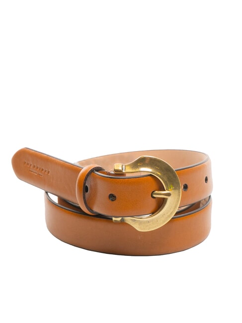 THE BRIDGE BERENICE Ceinture en cuir, raccourcissable Cognac / or - Ceintures