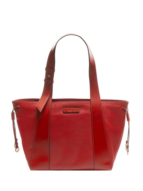 THE BRIDGE CARLOTTA Sac cabas porté épaule en cuir cerise / or - Sacs pour Femme