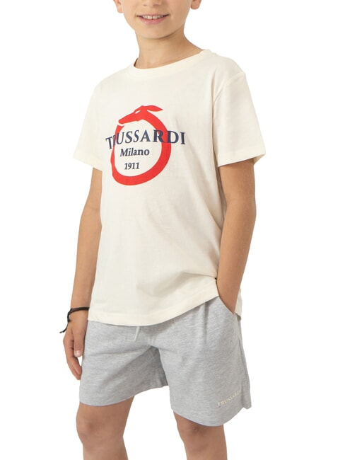 TRUSSARDI FESTI Ensemble t-shirt et bermuda mélange lait/gris - Survêtements pour enfants