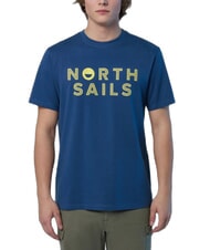 NORTH SAILS LINE PRINT T-shirt en coton avec maxi imprimé jean foncé - T-shirt - 1