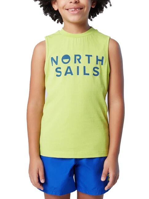 NORTH SAILS PRINTED KIDS Pull à emmanchures en coton chaux acide - Tee-shirt enfant