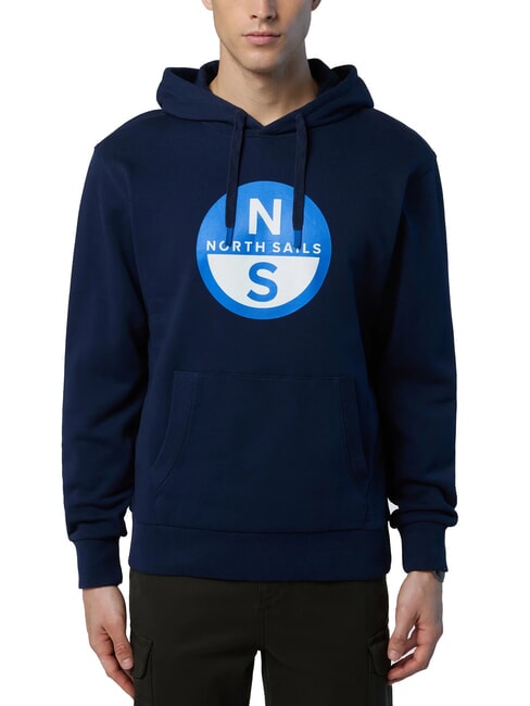 NORTH SAILS GRAPHIC Sweat à capuche en coton bleu marine - Pulls molletonnés