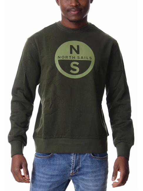 NORTH SAILS GRAPHIC Sweat-shirt ras du cou en coton vert forêt - Pulls molletonnés