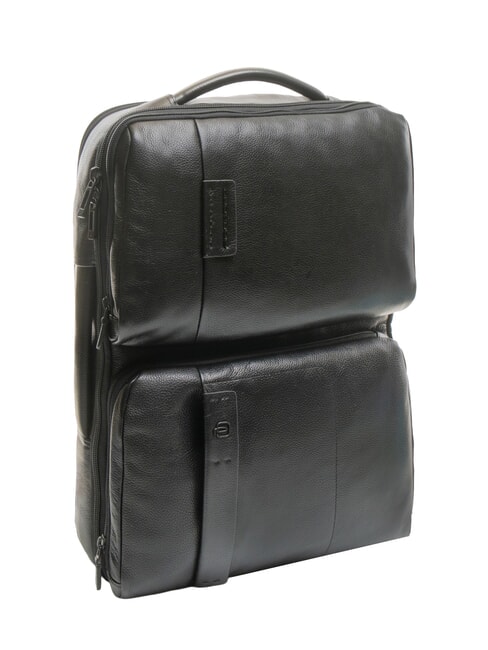 PIQUADRO P15 PLUS Sac à dos en cuir pour pc 17" Noir - Sacs à dos pour ordinateur portable