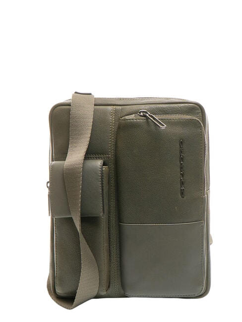 PIQUADRO RONNIE Sac en cuir VERT - Sacs en Bandoulières pour Homme