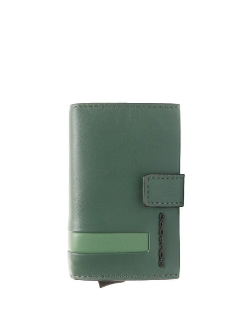 PIQUADRO PAUL Porte-cartes en cuir VERT - Portefeuilles Homme