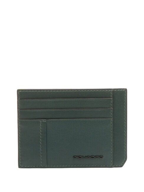 PIQUADRO LIKO Porte-cartes en cuir VERT - Portefeuilles Homme