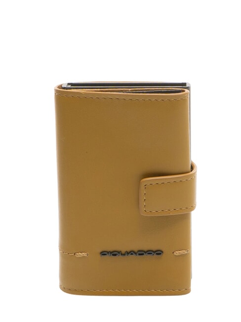 PIQUADRO KIRI Porte-cartes en cuir jaune - Portefeuilles Homme