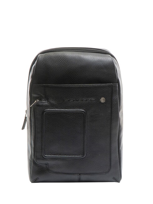 PIQUADRO VIBE Sac à bandoulière en cuir Noir - Sacs en Bandoulières pour Homme