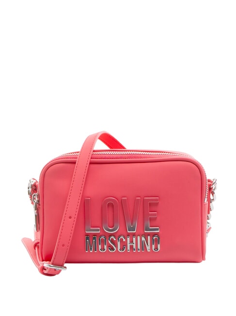 LOVE MOSCHINO BIG LETTERING Mini sac à bandoulière fuchsia - Sacs pour Femme