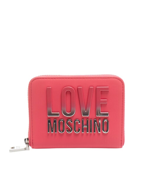 LOVE MOSCHINO ZIP AROUND Portefeuille fuchsia - Portefeuilles Femme