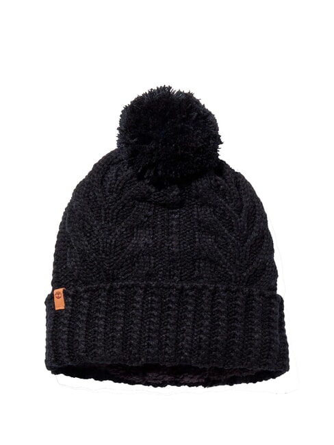 TIMBERLAND CABLE PREMIUM  Bonnet avec pompon NOIR - Bonnets