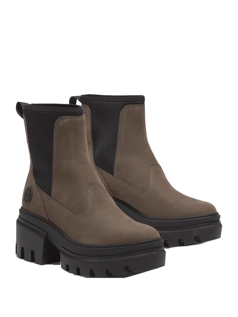 TIMBERLAND EVERLEIGH MID  Bottines hautes nubuck marron moyen - Chaussures Femme