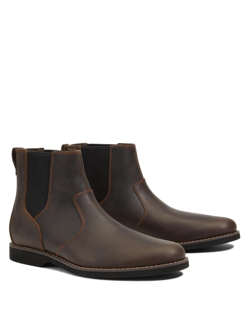TIMBERLAND WOODHULL MID  Bottines en cuir DarkBrown - Chaussures Homme