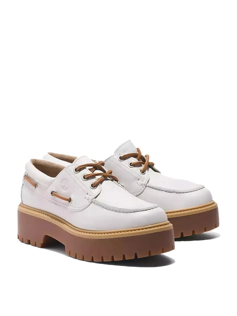 TIMBERLAND STONE STREET  Chaussures bateau à semelles hautes blanc pleine fleur - Chaussures Femme