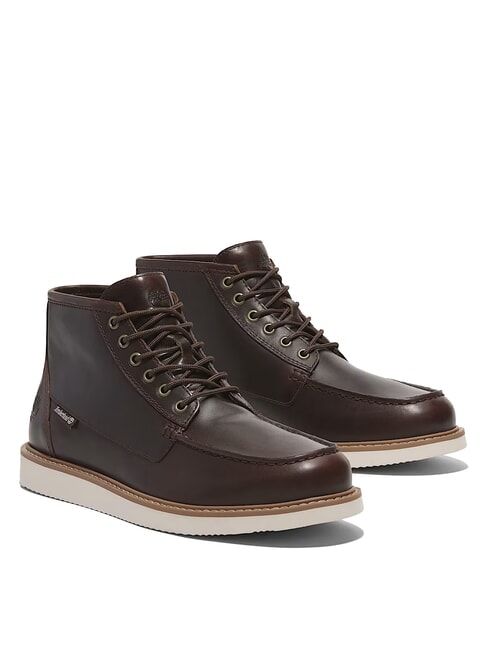 TIMBERLAND NEWMARKET MID  Bottines en cuir pleine fleur brun moyen - Chaussures Homme
