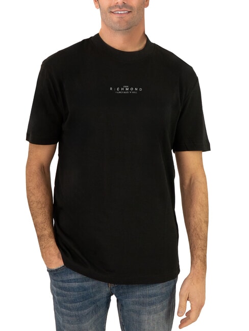 JOHN RICHMOND HERMOSO T-shirt en coton avec logo noir/blanc - T-shirt