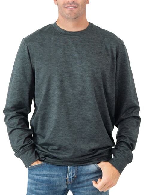 JOHN RICHMOND KUDRO Sweat-shirt à col rond avec logo en relief charbon de bois - Pulls molletonnés