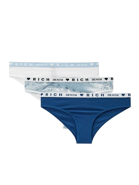 JOHN RICHMOND TODY Lot de 3 slips wh/bleu/d. - Slip femme
