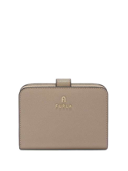 FURLA CAMELIA COMPACT Petit portefeuille en cuir stuc gris+ballerine i int. - Portefeuilles Femme