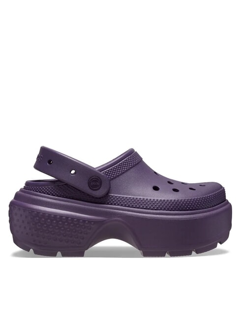 CROCS STOMP CLOG W Chaussons sabots à plateforme iris foncé - Chaussures unisexe