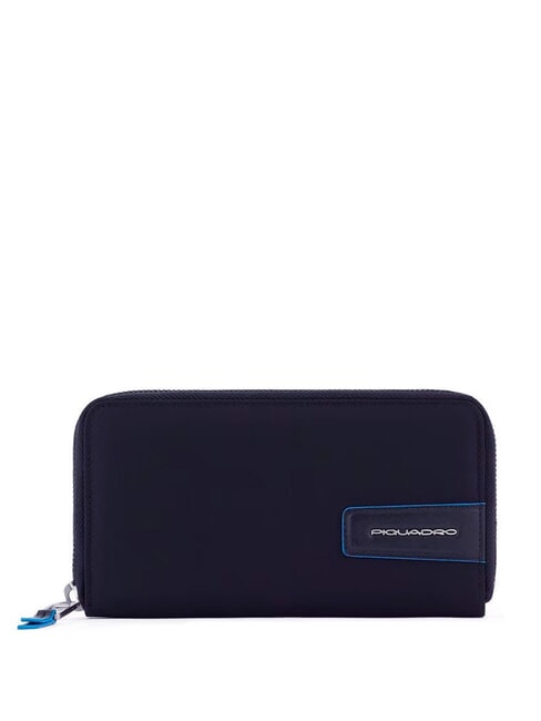PIQUADRO PQ-RY  Portefeuille zippé bleu - Portefeuilles Femme