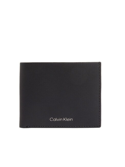 CALVIN KLEIN CK MUST Portefeuille en cuir 8cc sur noir - Portefeuilles Homme