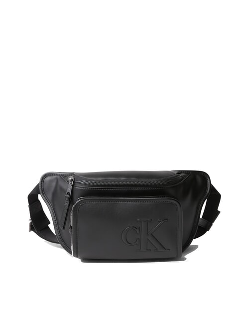 CALVIN KLEIN SCULPTED IMPRESSION Sac banane avec poche sur noir - Sacs banane