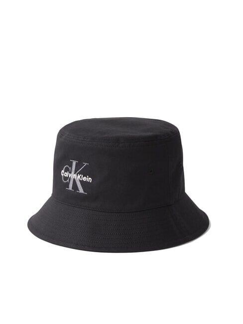 CALVIN KLEIN CKJ MONO LOGO Bob en coton sur noir - Bonnets