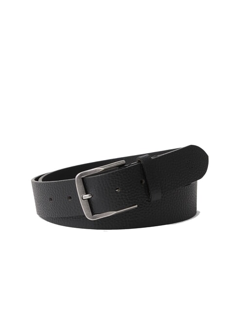 CALVIN KLEIN CKJ CLASSIC Ceinture en cuir raccourcissable noir/argent antique - Ceintures