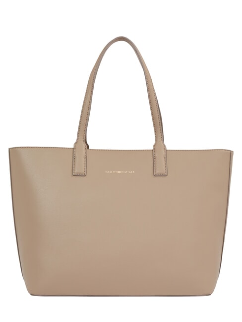TOMMY HILFIGER TH LOGOTAPE  Sac à provisions taupe côtier - Sacs pour Femme