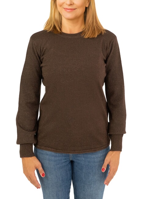 JOHN RICHMOND PARANA Cardigan ras du cou en lurex sombre - Chandails pour femmes