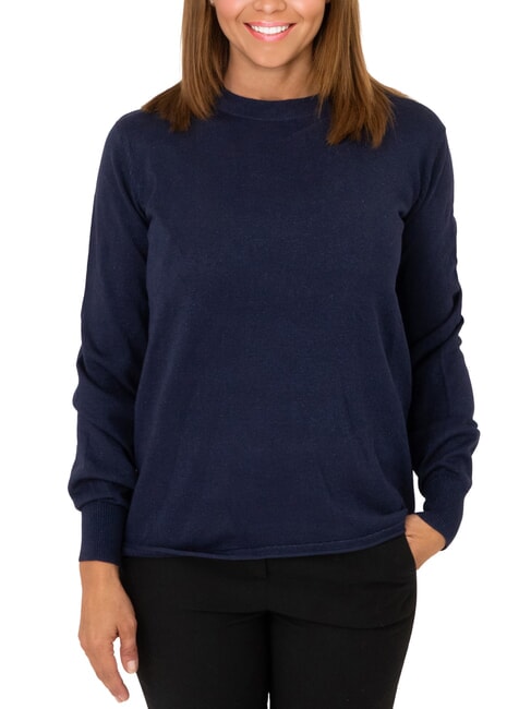 JOHN RICHMOND PARANA Cardigan ras du cou en lurex bleu - Chandails pour femmes