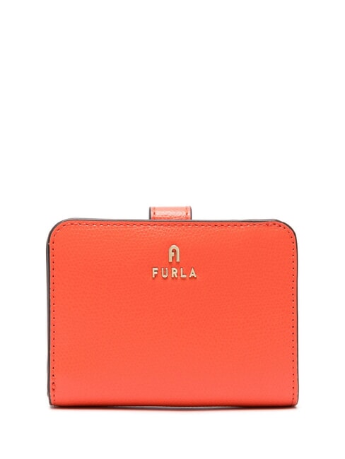 FURLA CAMELIA COMPACT Petit portefeuille en cuir paprika+azalée int. - Portefeuilles Femme