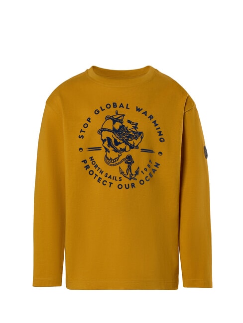 NORTH SAILS GRAPHIC KIDS chemise en coton à manches longues épices dorées - Tee-shirt enfant