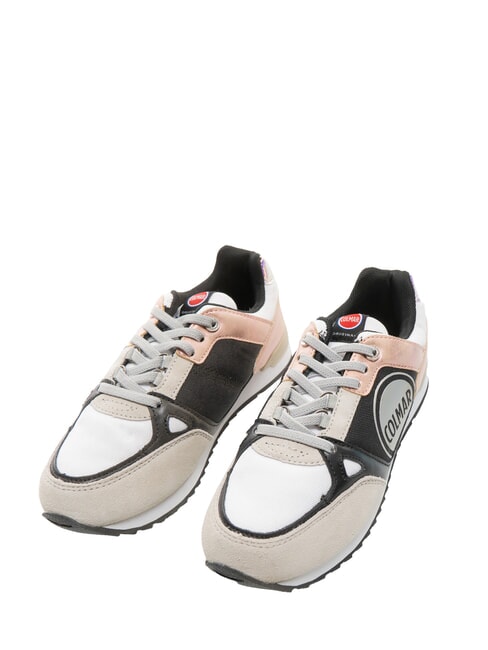 COLMAR SUPREME KITE  Baskets blanc/noir/bleu/rose - Chaussures de bébé