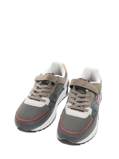 COLMAR DALTON CROSS KIDS Baskets anthracite/taupe/bordeaux - Chaussures de bébé