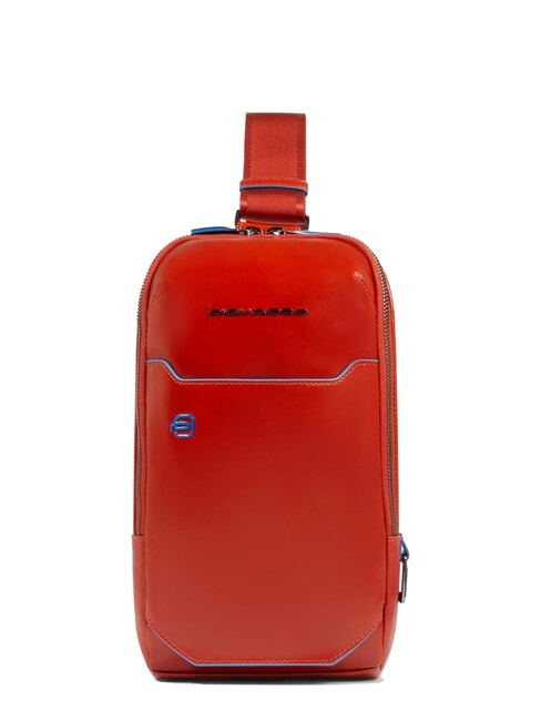 PIQUADRO BLUE SQUARE Sac à dos en cuir à une épaule cuir4 - Sacs en Bandoulières pour Homme