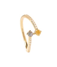PDPAOLA JUNO Bague en pierre plaquée or - Bagues