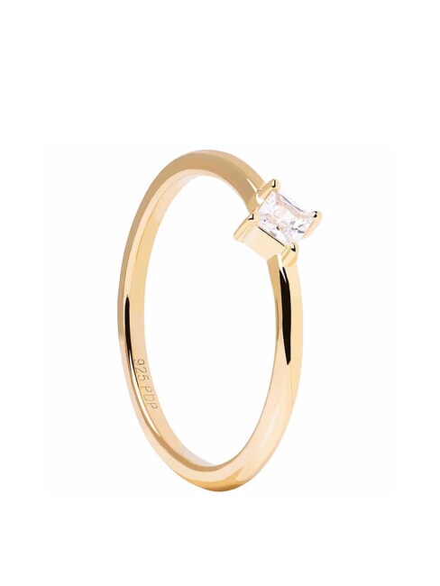 PDPAOLA THE NEW ESSENTIALS OBI Bague solitaire avec zircone or - Bagues