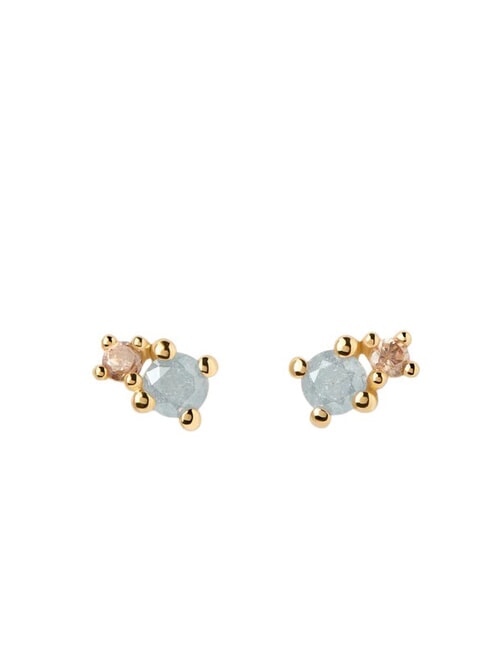 PDPAOLA COLOR FOG Boucles d'oreilles à tige avec pierres colorées or - Boucles d'oreilles